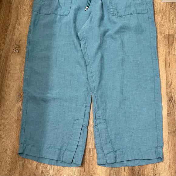 Athleta Women's Retreat Linen Comfort Slits Loungewear Wide Leg Pants Size 18 - Picture 10 of 12